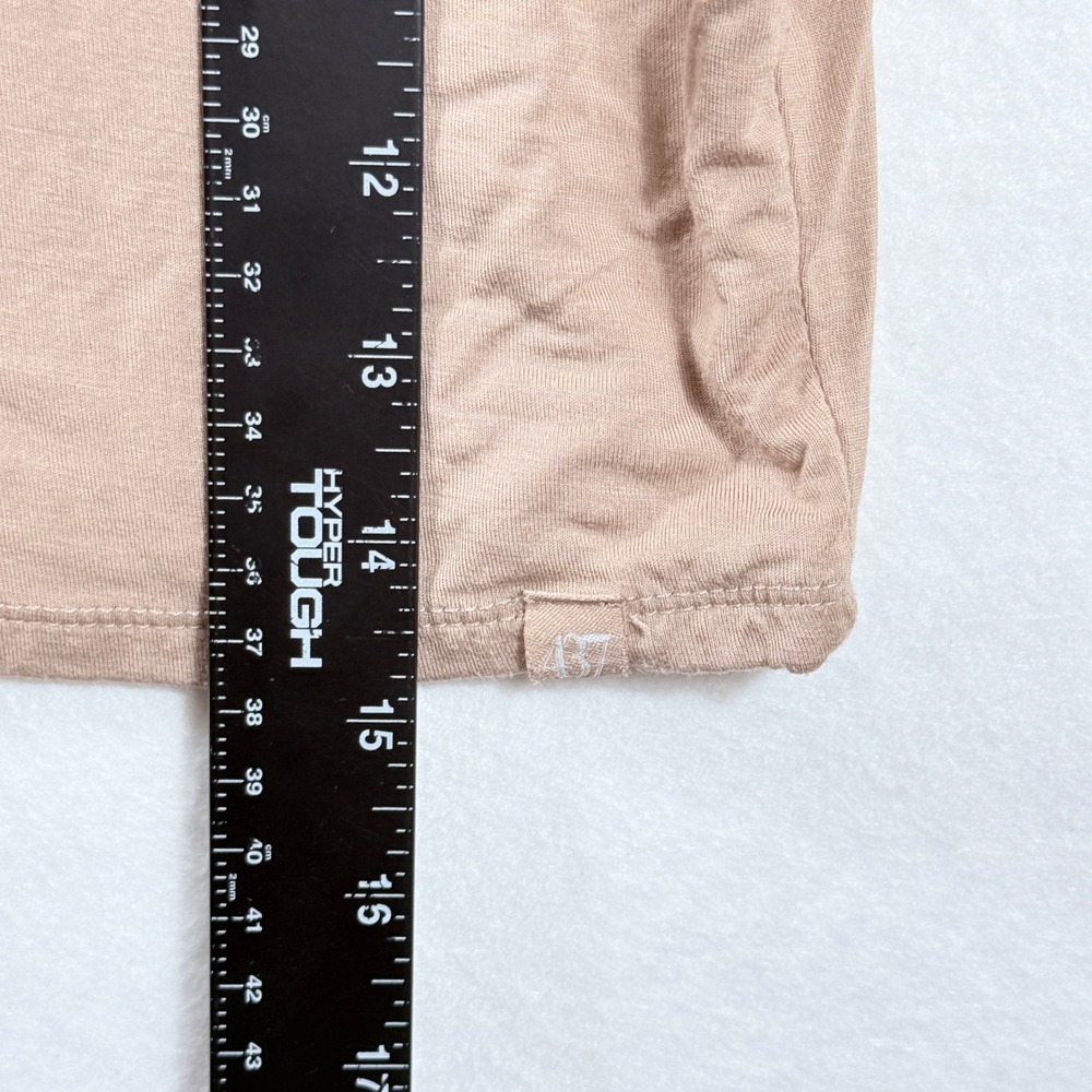 437 Four Three Seven One Shoulder‎ Crop Top Womens Medium Tan Minimalist Active View 6